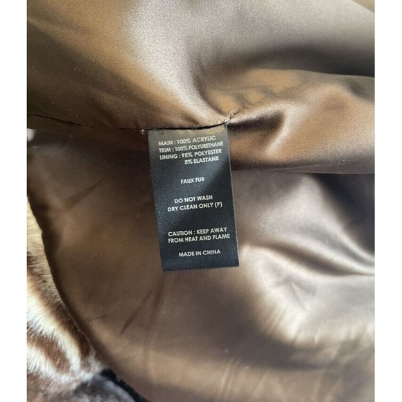 Anthropologie UNREAL FUR Striped Faux Fur Jacket - Retail $429, Size: XL NWT - Picture 11 of 11